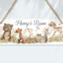 Personalised Woodland Friends Door Sign, Nursery Room Decor, thumbnail 2 of 2