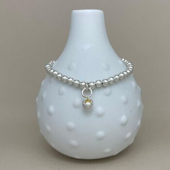 Personalised Solid Silver Strawberry Charm Bracelet, 4 of 5