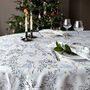 Luxury Heavy Linen Feel Tablecloth Christmas Doves Of Peace, thumbnail 1 of 6