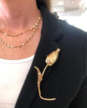 Tulip Statement Brooch, 2 of 4