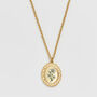Gold Forget Me Not Pearl Cameo Necklace, thumbnail 1 of 8
