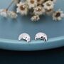 Sterling Silver Croissant Bread Stud Earrings, thumbnail 1 of 12