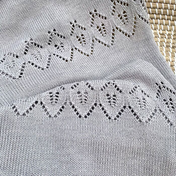 Knitted Baby Blanket With Lace Edge, 7 of 8