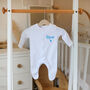 Create Your Own: Personalised Babygrow With Custom Text, thumbnail 1 of 12