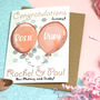 Personalised Balloons Baby Twins New Parents Card, thumbnail 9 of 10