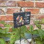 Robins Appear Memorial Printed Garden Slate Wire Holder, thumbnail 1 of 4