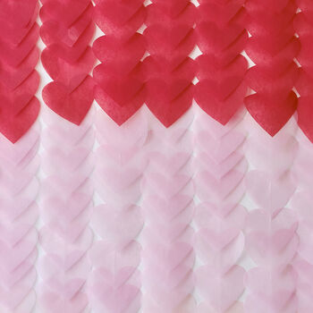 Red Ombré Heart Valentines Tissue Paper Backdrop, 2 of 3