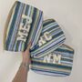 Personalised Chevron Zig Zag Clutch Pouch Cosmetic Bag, thumbnail 2 of 9