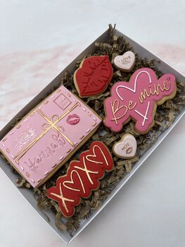 Valentine And Galentine Iced Sugar Cookie Gift Set, 3 of 4