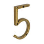 Brass Bee Premium House Numbers In Heritage Five Inch, thumbnail 6 of 10