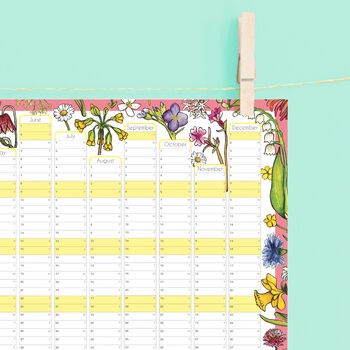 2024 Wildflowers Wall Calendar And Year Planner, 3 of 5