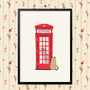 London Phonebox Cat Print, thumbnail 1 of 4