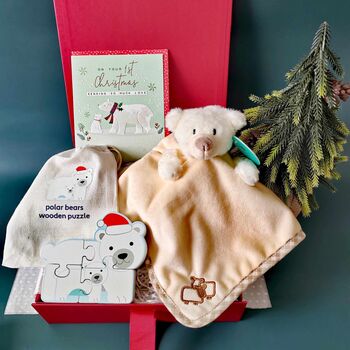 Baby's First Christmas Bear Comforter Gift Set, 2 of 9