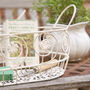 Duras Set Of Two Vintage Cream Baskets, thumbnail 3 of 5