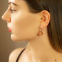 Rose Gold Plated Silver Omega Drop Earrings, thumbnail 3 of 4