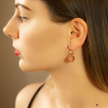 Rose Gold Plated Silver Omega Drop Earrings, 3 of 4