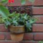 Brown Cast Iron Square Plant Pot Holder Hanging Bracket, thumbnail 3 of 3