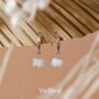 Vachana Shell Lily Sterling Silver Dangle Earrings, thumbnail 1 of 10
