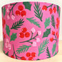 It's A 'Holly Jolly' Christmas Lampshade In Pink, thumbnail 2 of 7