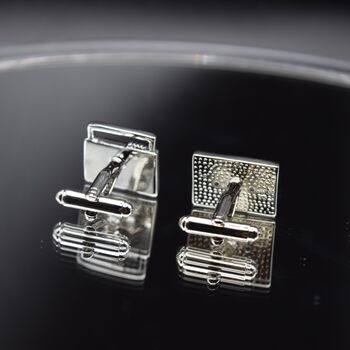 Boombox And Cassette Silver Cufflinks Gift For Music Lovers 316 L Stainless Steel, 3 of 3