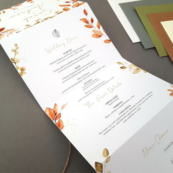 Autumn Fall Wedding Invitations Sample, 8 of 9