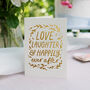Happily Ever After Foil Embossed Wedding Card, thumbnail 1 of 6