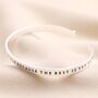 A New Chapter Meaningful Word Bangle In Silver, thumbnail 2 of 4