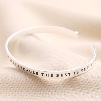 A New Chapter Meaningful Word Bangle In Silver, 2 of 3