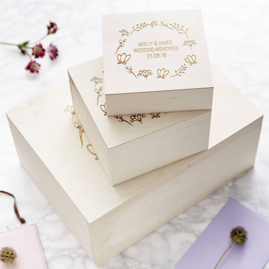 personalised floral wedding keepsake box by sophia victoria joy ...