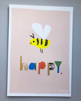 Bee Happy Art Print, 7 of 7
