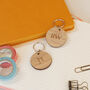 Monogram Personalised Wooden Keyring, thumbnail 3 of 5