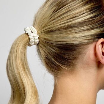 Silver Cloud Satin+ Skinny Scrunchies Back To School Edition, 4 of 7