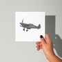 Returning Spitfire – War Aviation Greeting Card, thumbnail 1 of 6