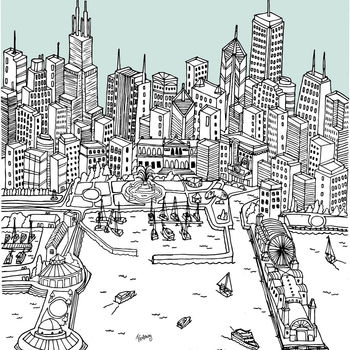Personalised Chicago Print, 2 of 10