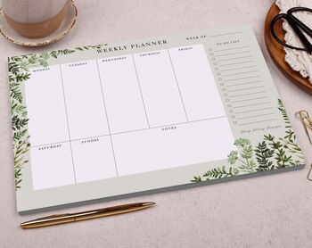 Botanical Weekly Desk Planner Pad, 2 of 4