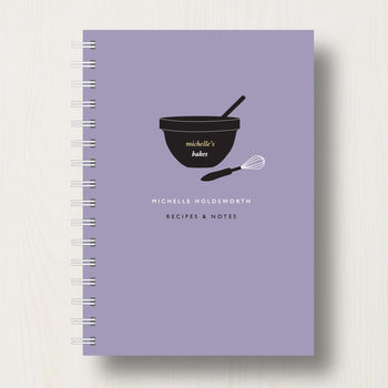 Personalised Baking Lover's Recipe Journal Or Notebook, 6 of 10