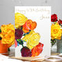 Personalised Roses 40th Birthday Card, thumbnail 2 of 7