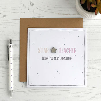 Star Teacher, Personalised Card, 3 of 5