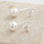 Pull Through Pearl And Triangle Crystal Earrings, thumbnail 2 of 3