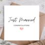 Just Married Card | Wedding Card / Marriage Card, thumbnail 1 of 3