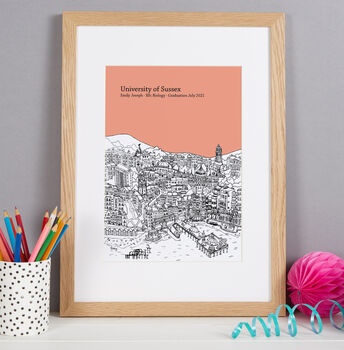 Personalised University Of Sussex Graduation Gift Print, 6 of 7