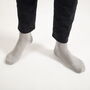 Classic Cloud Grey Luxury Crew And Trainer Men’s Socks, thumbnail 3 of 5