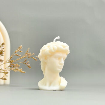 Statue Of David Bust Candle Roman Sculpture Gift, 9 of 11