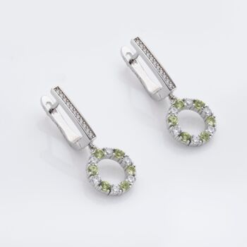 Peridot 925 Sterling Silver Drop Earrings, 2 of 3