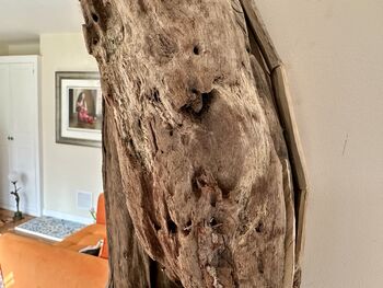 85cm Heavy Teardrop Driftwood Mirror Huge Wooden Wall Decor, 3 of 10