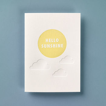 'Hello Sunshine' Letterpress Card, 2 of 4