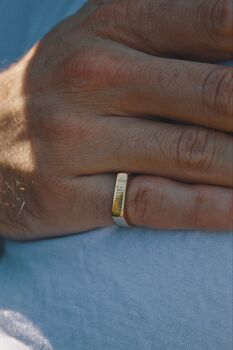 Gold Colour Personalised Signet Ring, 6 of 7