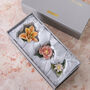 Delicate Porcelain Flower Magnets Set Of Three, thumbnail 1 of 6