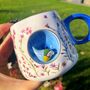 Porcelain Mug With Blue Tit, thumbnail 1 of 4