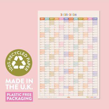 2025 2026 Academic Year Portrait Wall Planner | Pastels, 3 of 4